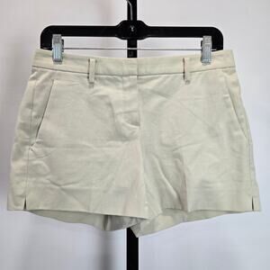 NWT Theory Kasim Chino Shorts‎ Oat Khaki Cotton Preppy Old Money Classic 2